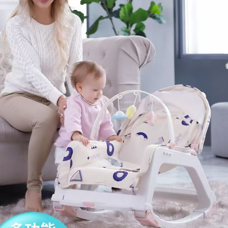Transat bébé premium coloris bleu – vue de profil