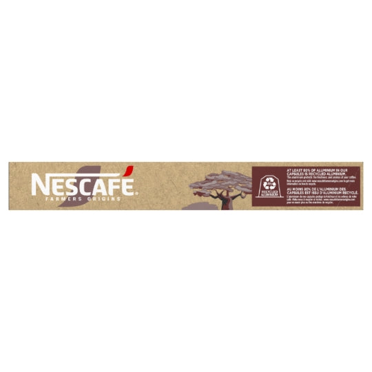 Capsules Nescafé Farmers Origins Africas Ristretto Intensity 10 — boîte 10 capsules aluminium compatibles Nespresso