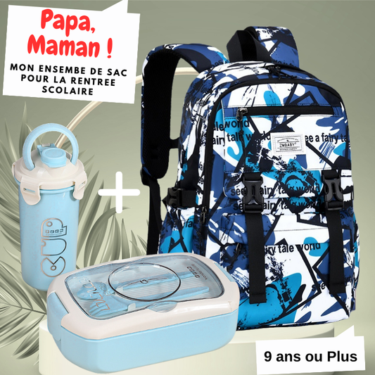 Ensemble de sac à dos pour enfant 9 ans ou plus