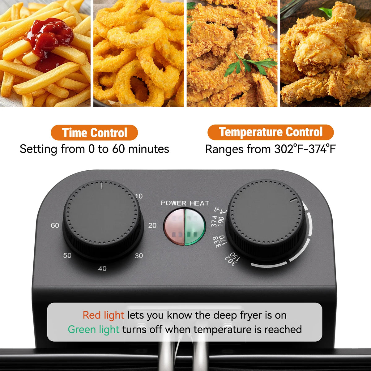 Friteuse Électrique Watalamall 5L | Inox avec 3 Paniers & Minuterie