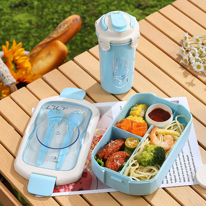 Boîtes à lunch scolaires avec bouteille d'eau