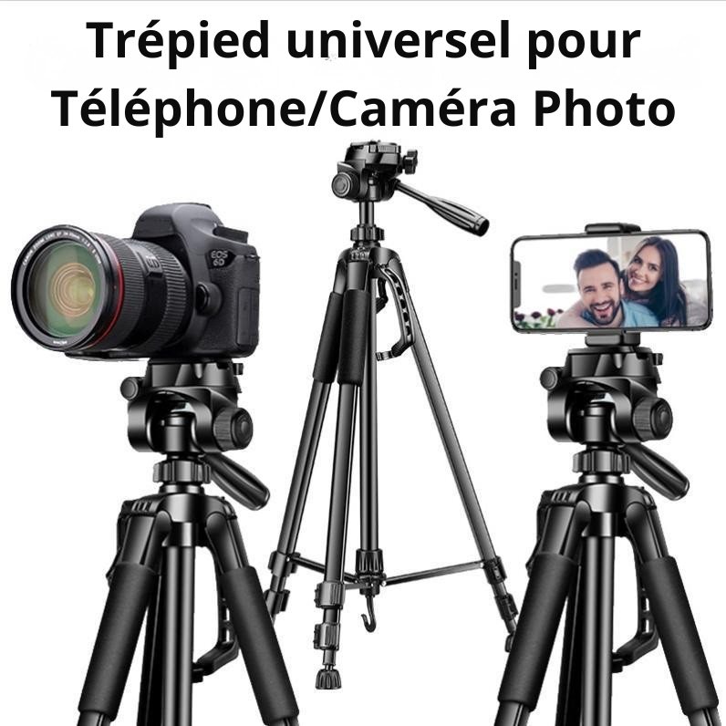 Kit professionnel de Trépied de 170cm pour téléphone, tablette, caméra vidéo