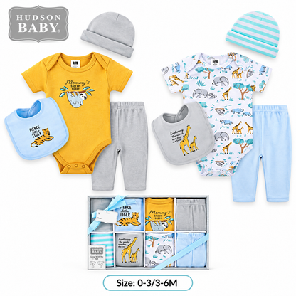 Coffret Hudson Baby — qualité coton doux bebe, broderies et impressions soignées