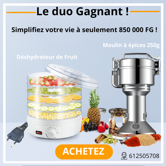 Kit de Moulin à épices et Déshydrateur electrique