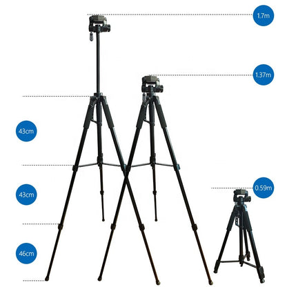 Hauteurs réglables trépied 59cm 137cm 170cm