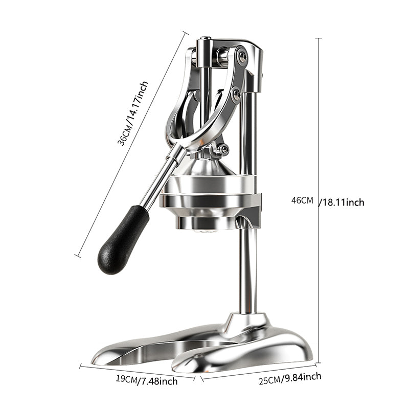 Presse agrumes vertical manuel en acier inoxydable