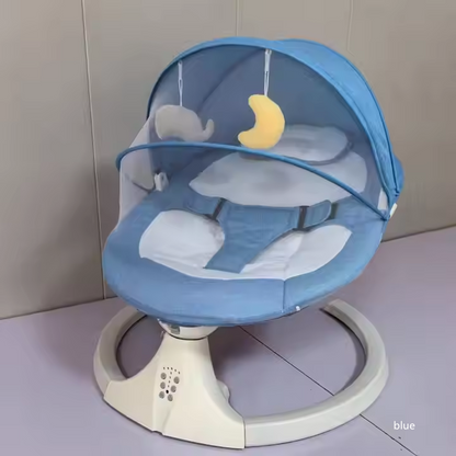 Transat bébé électrique gris premium vue latérale