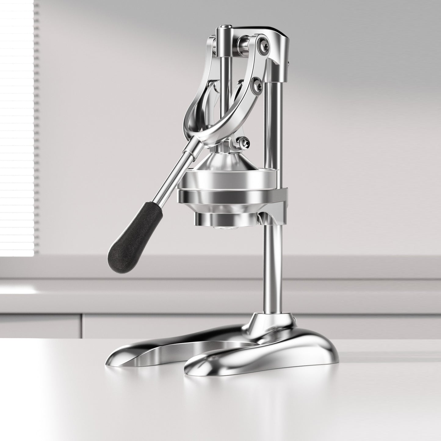 Presse agrumes vertical manuel en acier inoxydable