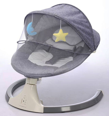 Transat bébé électrique bleu avec mobile