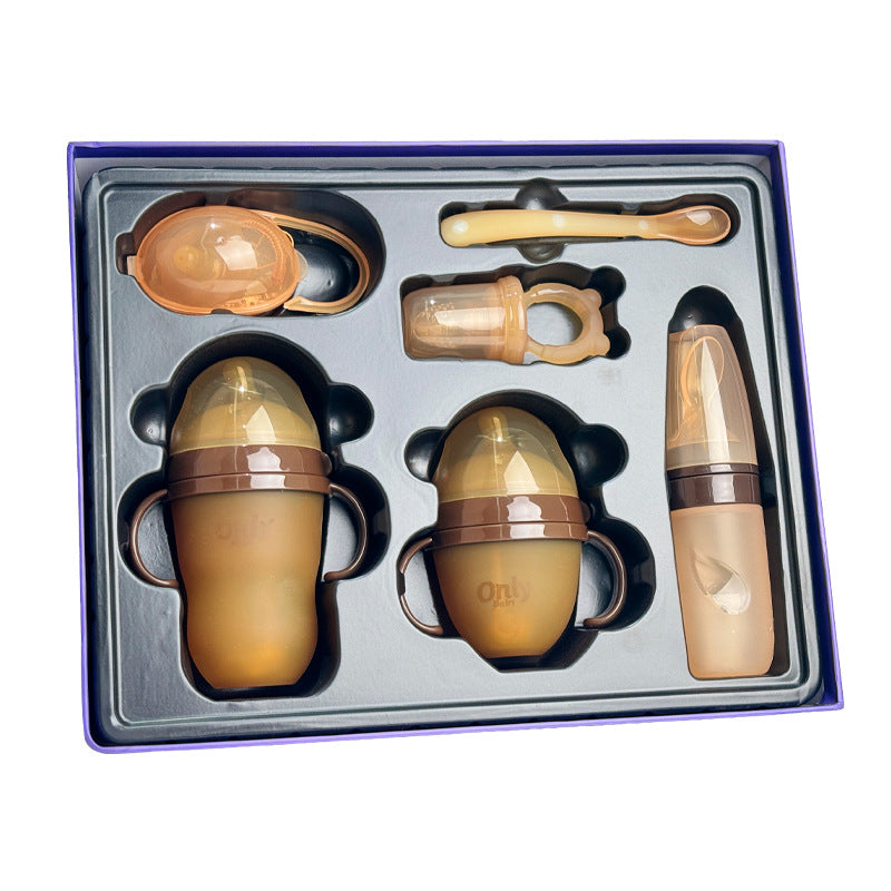 Coffret Cadeau Biberons en Silicone — Collection Premium 6 Pièces