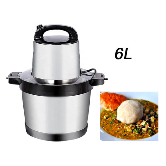 Hachoir Électrique 6L — Viande, Fufu & Légumes | Multifonction Premium