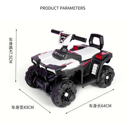 Dimensions quad électrique enfant XZT - 64cm x 43cm x 47.5cm