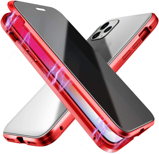 Étui de Iphone en verre trempé double face avec cadre anti-chute