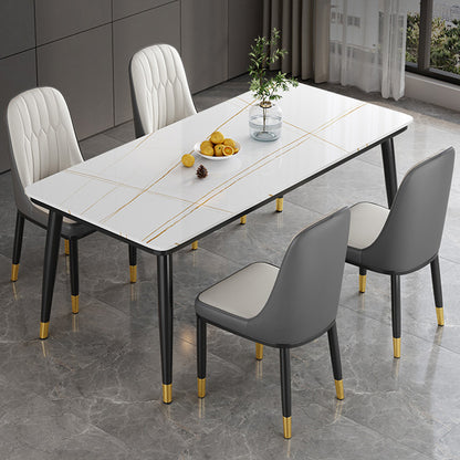 Table à manger en marbre avec 4 chaises
