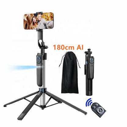 Trépied  Intelligent AI suivi du visage quadrupode Selfie bâton 360 degrés