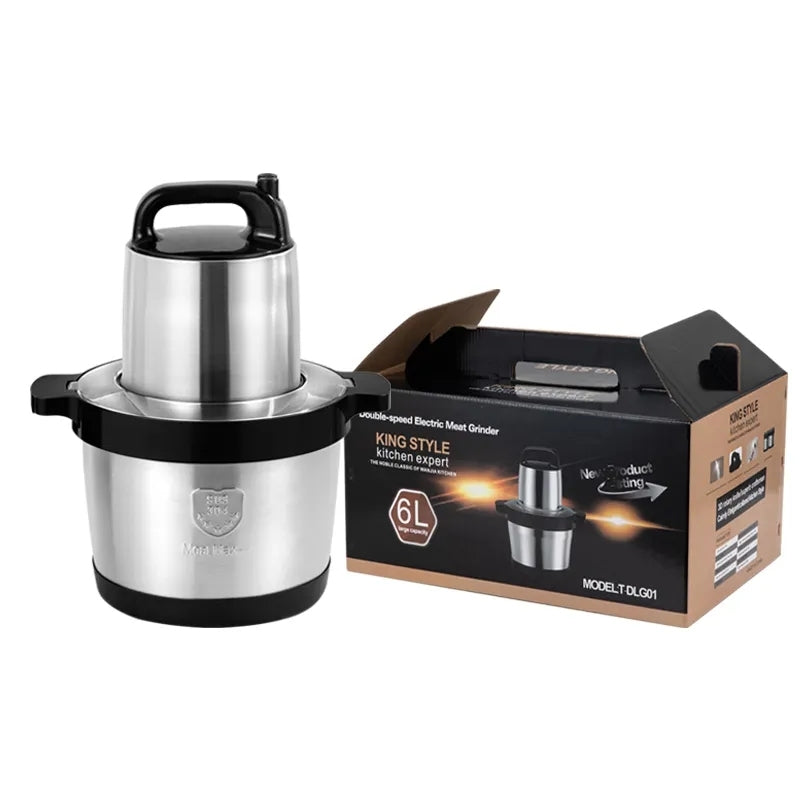Hachoir Électrique 6L — Viande, Fufu & Légumes | Multifonction Premium