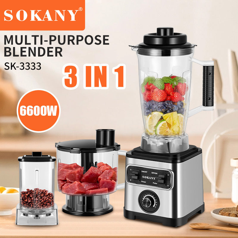 Mixeur multifonctions 3 en 1 Sokany  6600W