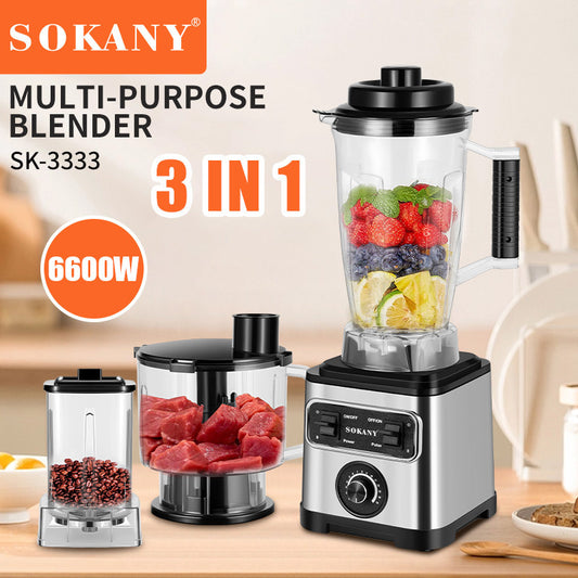 Mixeur multifonctions 3 en 1 Sokany  6600W