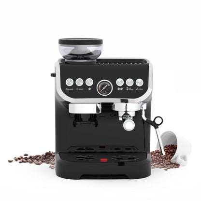 Machine à espresso avec shot d'espresso en cours