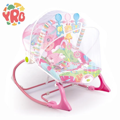 Balançoire vibrante pour bébé avec moustiquaire