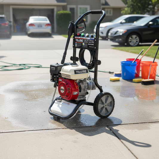 Nettoyeur Haute Pression à Essence 3100 PSI – 213 Bar 2.8 GPM avec Chariot