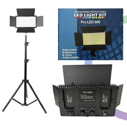 Lumière LED U800 pro, kit professionnel pour photo et vidéo tricolore