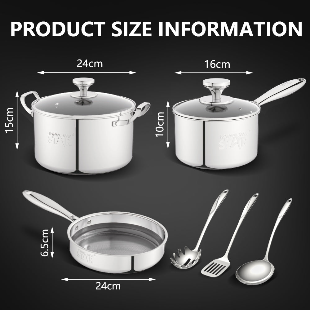 Ensemble de casseroles 6en 1