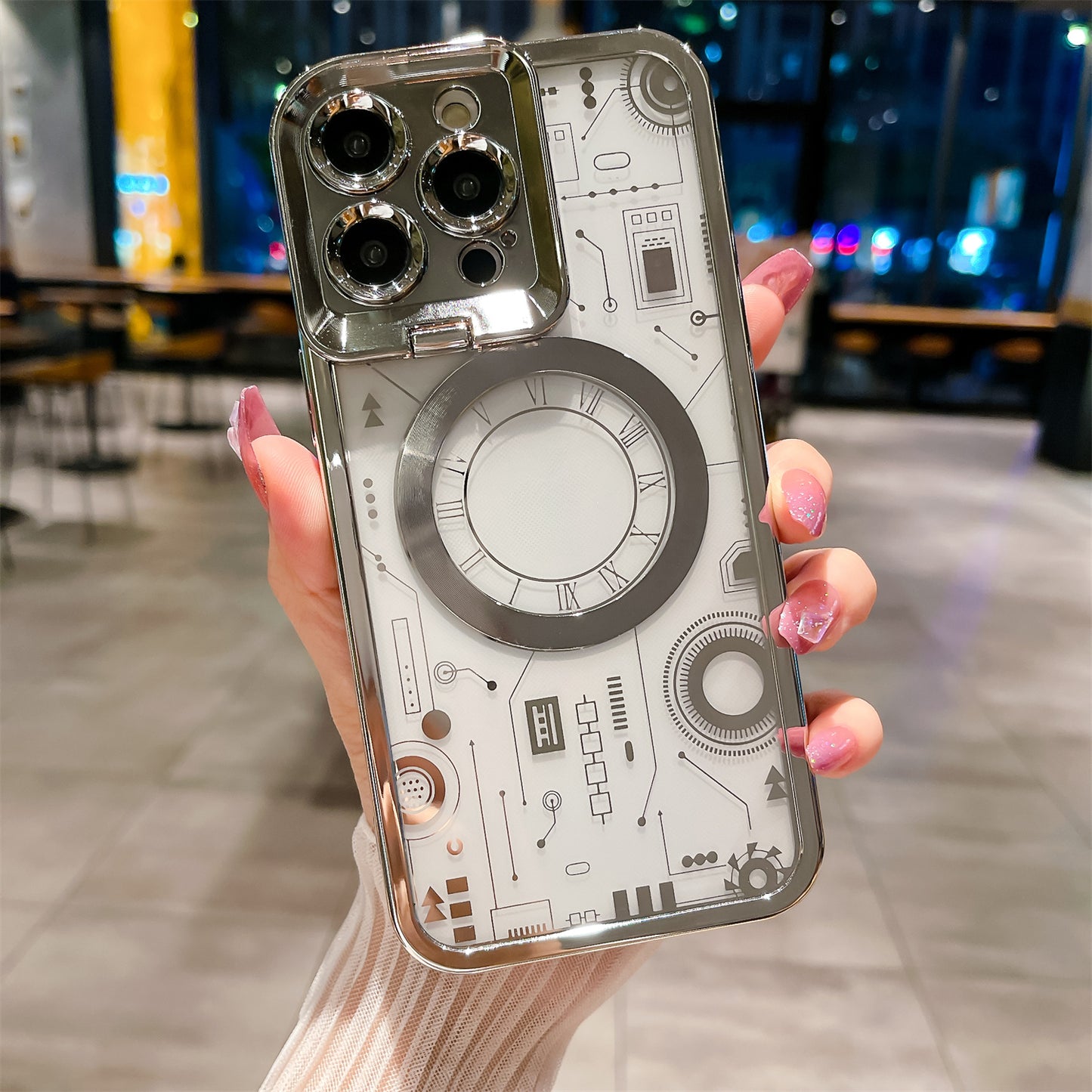 Etui pour IPhone transparent avec circuit imprimé
