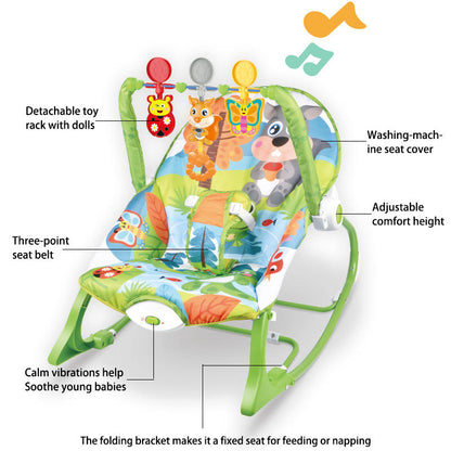Balançoire vibrante pour bébé avec moustiquaire
