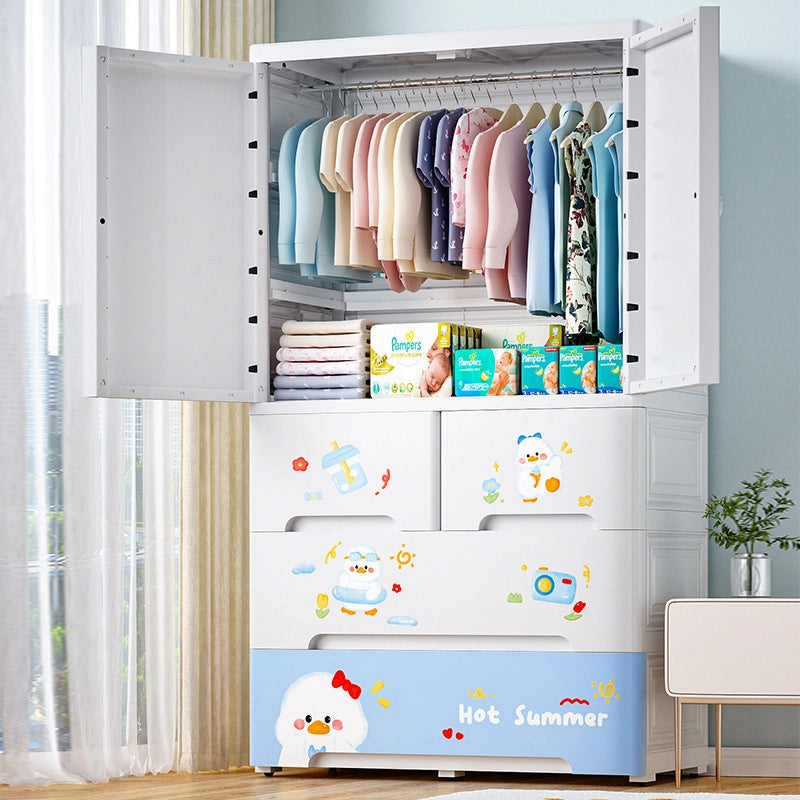 Armoire Enfant Premium — Grande Capacité, Tiroirs & Tringle