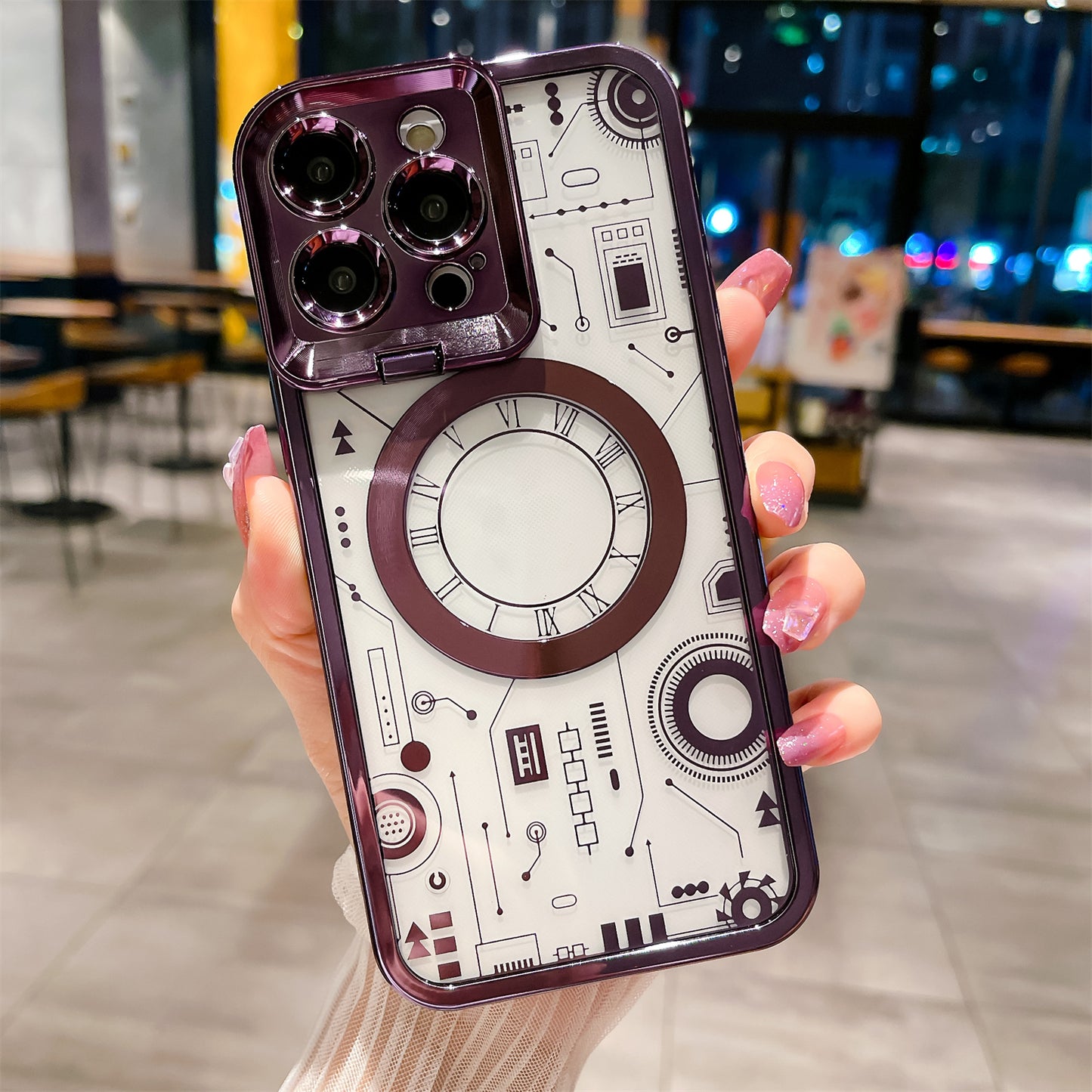 Etui pour IPhone transparent avec circuit imprimé