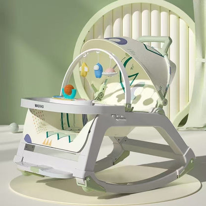 Transat bébé premium coloris vert – vue de profil