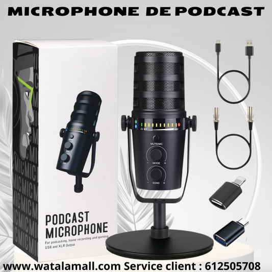 Microphone dynamique professionnel Podcast Équipement