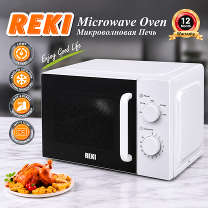Micro-Ondes REKI 20L 700W à Commandes Mécaniques