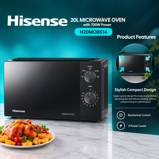 Micro-Ondes Hisense 20L 700W – Cuisson Rapide & Silencieuse