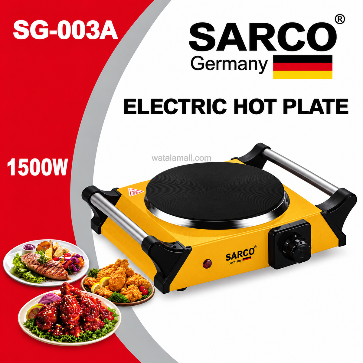 Réchaud Électrique SARCO SG-003A 1500W à Poignées