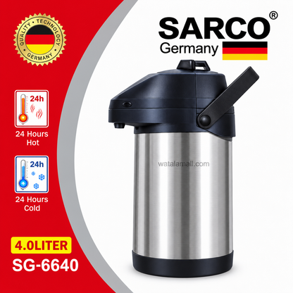 Thermos à Pompe SARCO SG-6640 4L en Inox