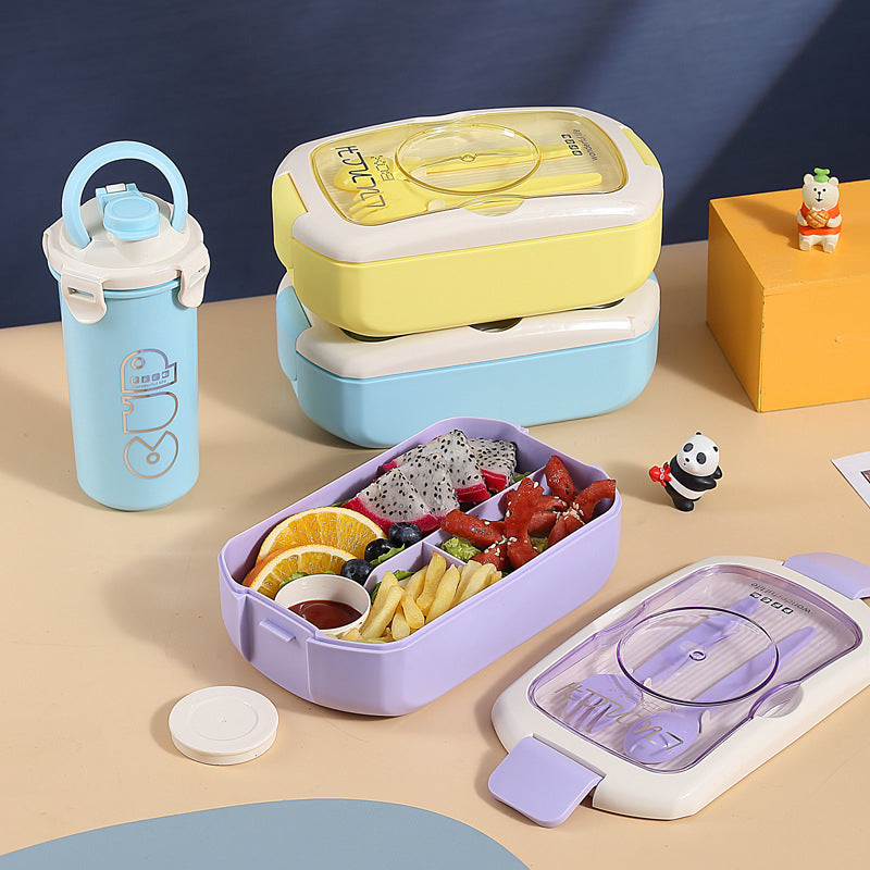Boîtes à lunch scolaires avec bouteille d'eau
