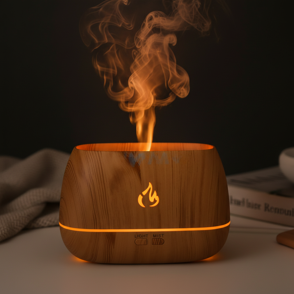 Diffuseur bois flamme orange