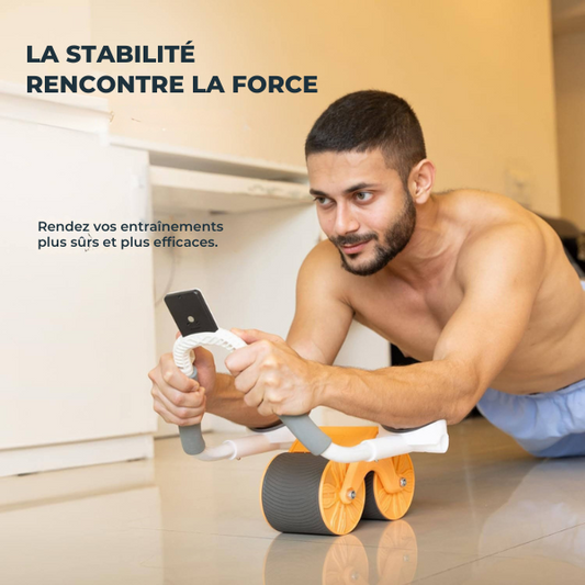 Rouleau abdominal antidérapant Roue Ab Fitness Équipement d'entraînement de gymnastique à domicile