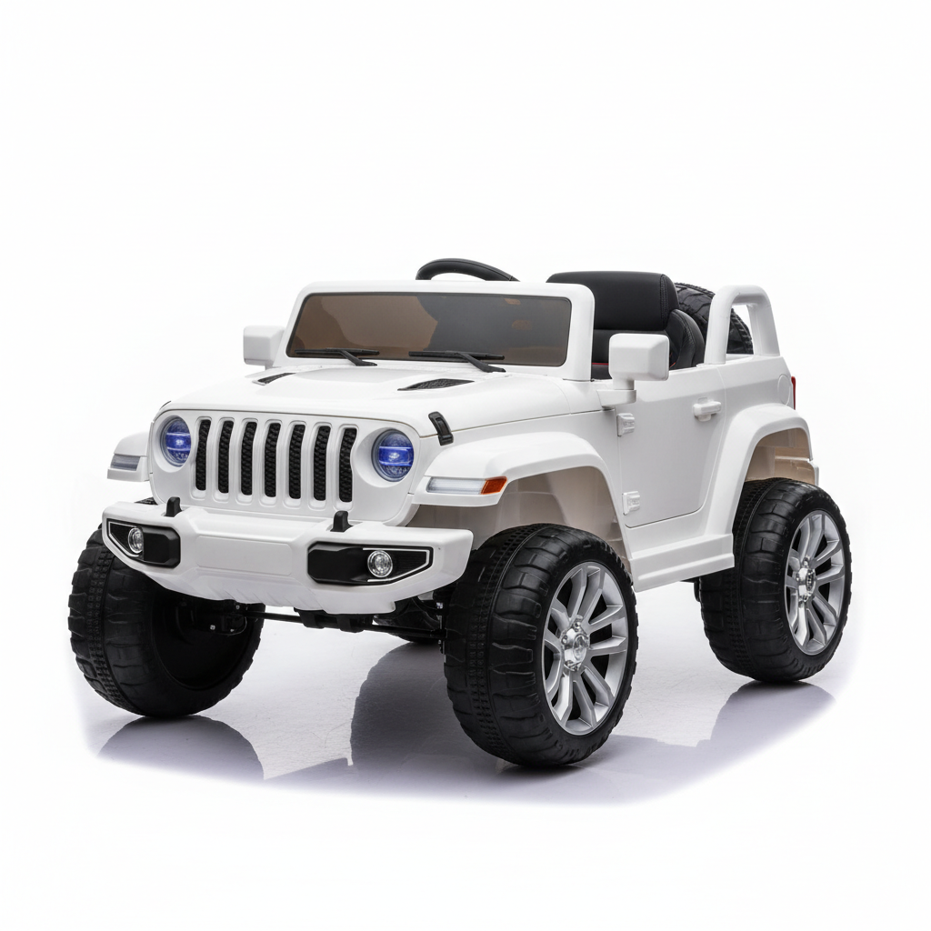 Voiture électrique blanche 4x4 - Vue produit