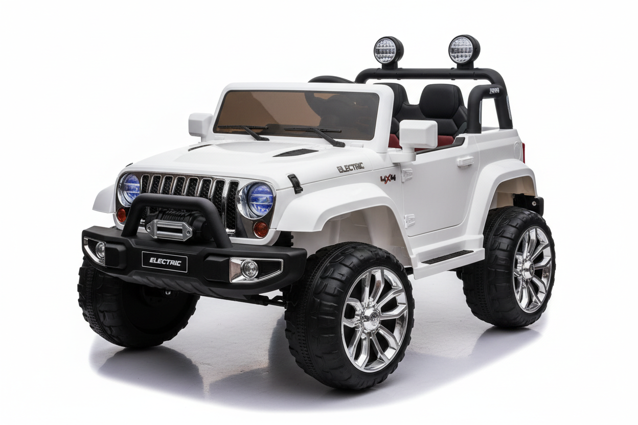 Voiture électrique blanche - Vue produit studio